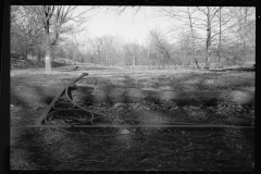 1630_Large metal bracket possibly for sign laying on ground