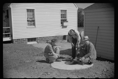 1639_Men surveying possible well , Granger Homesteads