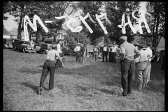 2316_  Mens' horse-shoe throwing competition , the fair, Albany, Vermont.