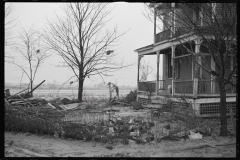 2337_Flood debris in yard of resettlement client.  Hatfield, Massachusetts