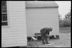 2399_ Carpenter at work, .Briar Patch Resettlement  Project,  Eatonton, Georgia