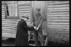 2459_Resettlement Administration representative with client, ( payment?)  Jackson County, Ohio