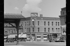 2805_ Railroad Station , Randolph , Vermont . Randolph Hotel across the street.