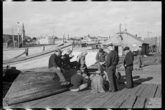 2884_possibly Fishermen playing cards ,  Waterfront, Gloucester, Massachusetts