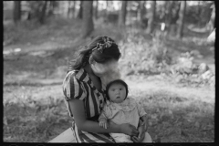 2984_Young American-Indian mother and baby, blueberry camp, Little Fork, Minnesota