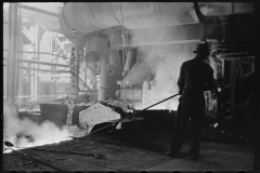 3100_Worker possibly tapping the Blast Furnace, Pittsburgh, Pennsylvania