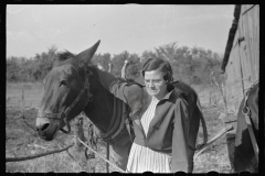 3467_Lady with mule ,  Farm in Coffey County, Kansas