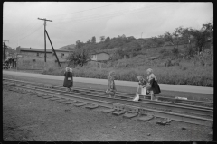 3537_Going home from school, along the tracks , Osage West Virginia