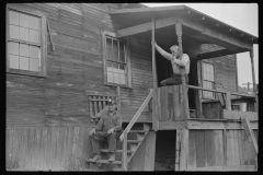 3572_ Coal miner having  returned  from work.  Chaplin, West Virginia