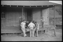 3608_Miners gambling  outside the  Company Store, Chaplin