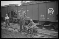 3776_Miners waiting for a lift . Pursglove, West Virginia