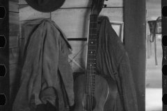 2432_Coats and guitar, Interior of  home between Chilicothe and Columbus, Ohio