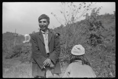 3583_Mexican coal miner and child. Bertha Hill, Scotts Run, West Virginia