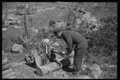 0126_Chopping wood for the schoolteacher, Shenandoah National Park, Virginia