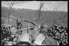 0127_Chopping wood for the schoolteacher, Shenandoah