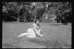 0309_Mother and child in middle-class  garden, Washington ,D.C.