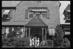 0317_Children at front lawn of up-market Housing Washington D.C.