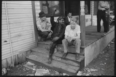 0715_Miners on steps of Company Store Scotts, Run , West Virginia