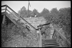 0974_Miners going on shift with lunch cans , Caples , West Virginia