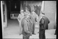 1450_Small gathering outside cafe , location unknown, Pikeville, Tennessee