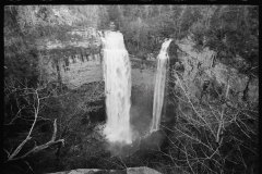 1623_High waterfall in heavily wooded terrain , Falls Creek Falls