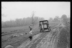 1844_Collecting / delivering to property , Unknown location, model T Ford