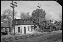 1914_Trackside cafe with locomotive , possibly Hagerstown Maryland