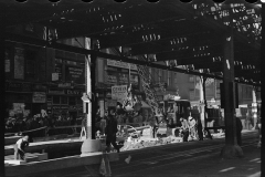 1937_Elevated railroad track construction site, New York City