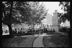 2082_ Established 'Loafers' wall' , outside the Court-house, Batesville, Arkansas