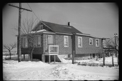 2147_ false brick tarpaper-covered wooden house  Franklin Township,  West New Brunswick