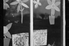 2486_Children's art work in  the window of a school, Jackson, Ohio