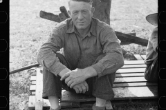 2791_Member of threshing gang taking a rest , Frederick, Maryland