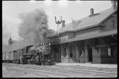 2804_Freight train  passing through Randolph Railroad Station, Vermont