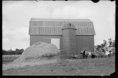 2866_Barn and silo on Anton Weber's farm, Tompkins County, New York State