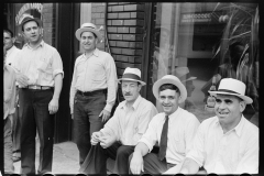 3130_A group of steelworkers ' discussing politics' , Aliquippa, Pennsylvania