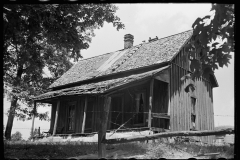 3263_House in which a Wabash Farm homesteader lived in before re-location , Martin County, Indiana