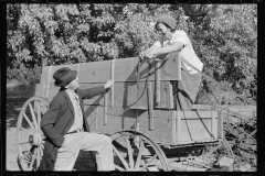 3462_County supervisor talking with FSA  client. Coffey County, Kansas