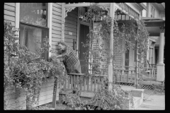 3484_ Lady tending her window-box, Omaha, Nebraska