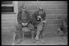 3569_Coal miners waiting for the night shift to go in. Bertha Hill, West Virginia