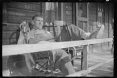 3576_Former miner on  his front porch.  Jere , Scott's Run , West Virginia