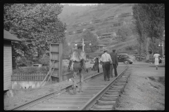 3695_Miners returning from work , Omar, West Virginia