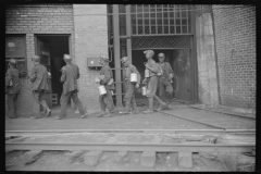 3842_Miners handing  in their  lamps Caples, West Virginia