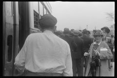 0949_Possibly passengers disembarking street car , probably Washington DC
