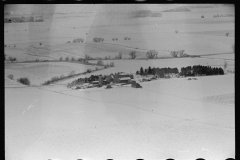 4214_Aerial view of a Farm, in snow, Grundy county , Iowa