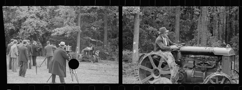 0099_ Photographer and Tractor , Berwyn Project, Maryland,