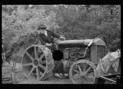 0101_Commissioner Allen operating Fordson tractor, Berwyn