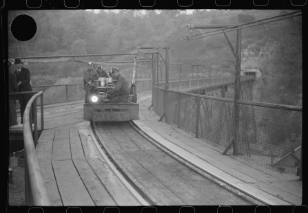 0752_Mine train with miners Maidsville, West Virginia