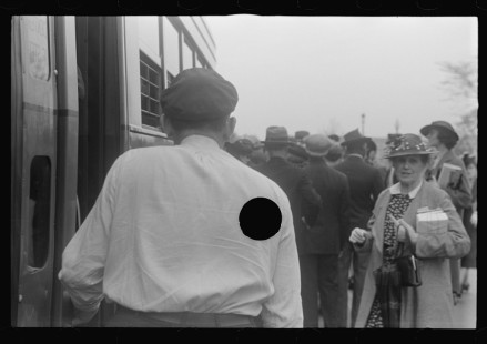 0949_ Passengers disembarking street car , probably Washington D.C.
