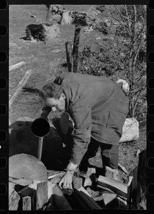 0114_Chopping wood , Shenandoah National Park